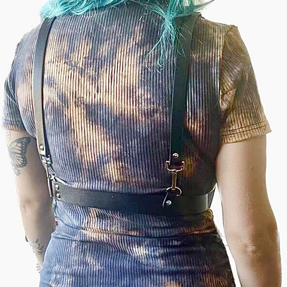 Black Harness Underbust Suspender O Ring Belt New - Picture 10 of 10